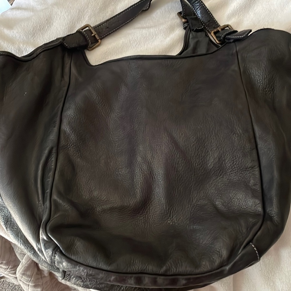 EUC Black leather hobo bag from Free People
